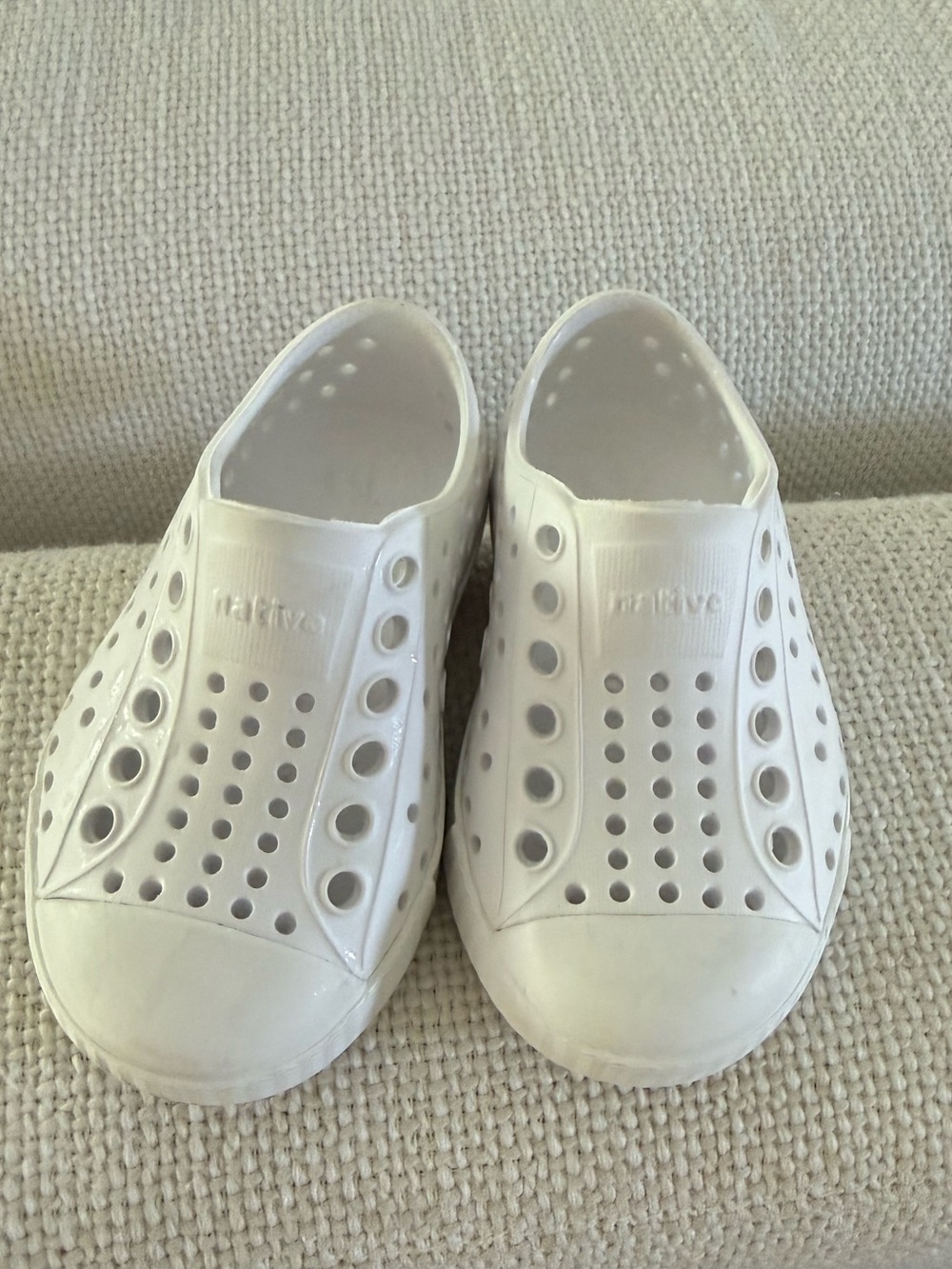 Native Kids Water Shoes Jefferson Slip-On in White